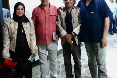 في قصر الثقافة والفنون مع مديره عبد الحق المظفر والشاعرة جنان المظفر