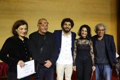لجنة الحكم في مهرجان مونودراما المرأة الدولي لبنان 2019 سوزان بو علي وصلاح عطوي وآنا مع قاسم اسطنبولي