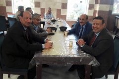 مع الراحل كاظم عبود والصديقين عباس حمدان وفتحي شداد مهرجان الحسيني الصغير كربلاء 2019
